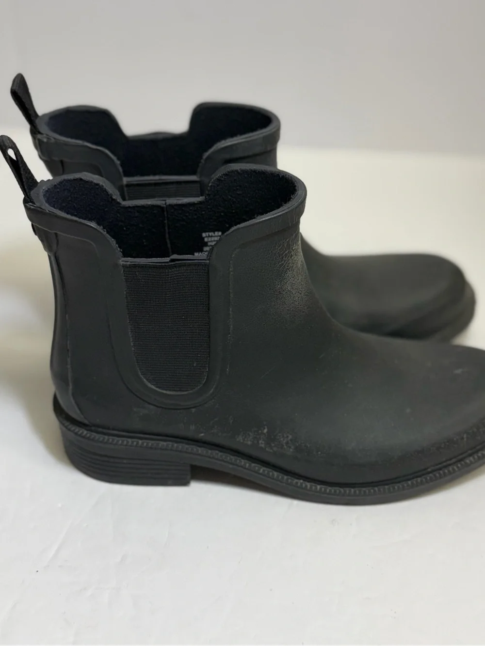 Black Chelsea Rain Ankle Boots -